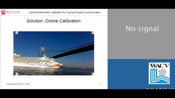 Optimal Radiometric Calibration for Camera-Display Communication