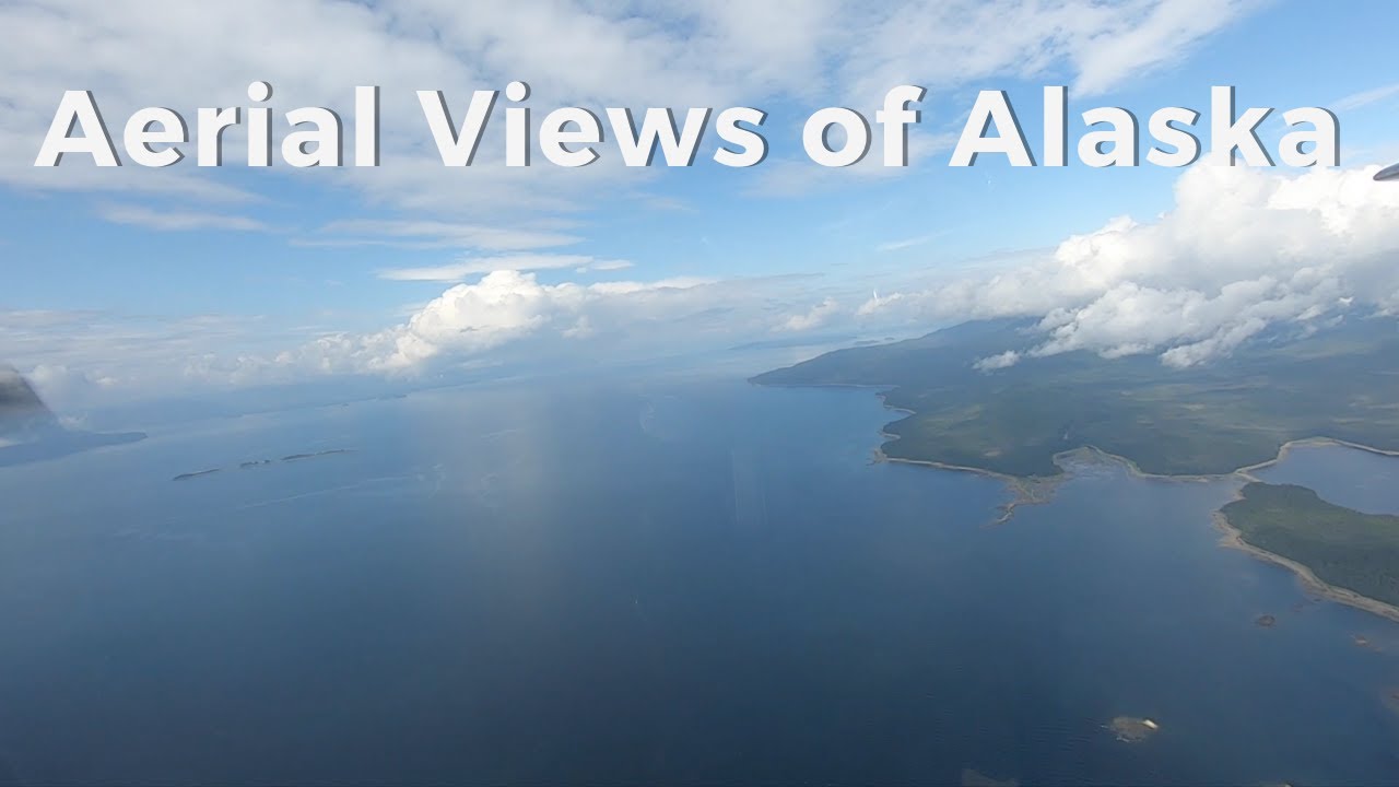 Alaska Float Plane aerial view from Juneau Ak flying into Pelican