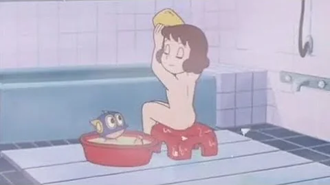 Michiko gives bath to PERMAN Doll! 😏😏😏 [Deleted Scene Included] #Perman #Pako #パーマン