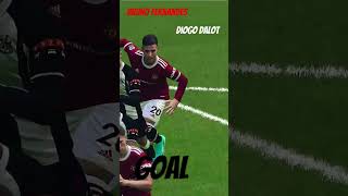 the assist or the goal #dalot #brunofernandes #manchesterunited #pes2021 #goal #realisticmods