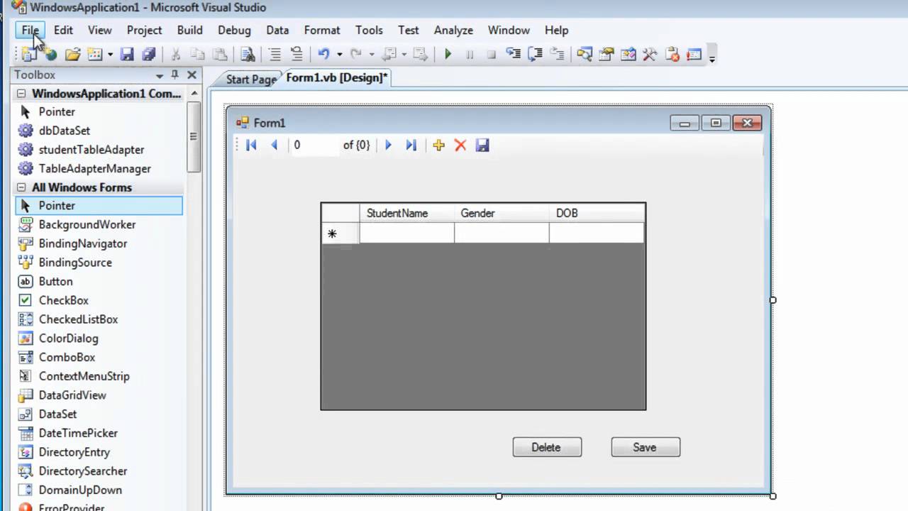 Store data in Database using DataGridView in VB 2008 - YouTube