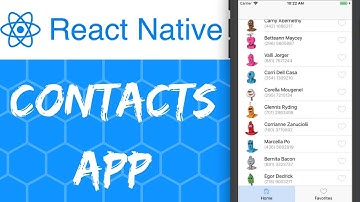 React Native react-navigation Tutorial Project - Creating a Contacts App