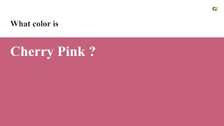 Cherry Pink color #c7607b hex color - Violet color - Cool color c7607b