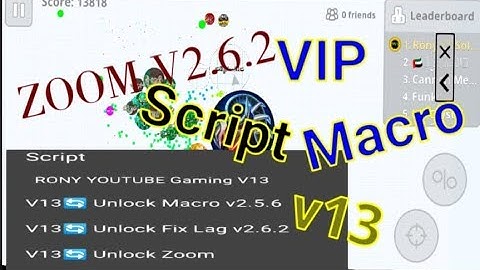 Agario Mobile Unlock Zoom Macro V2.6.2 not Root Script VIP13