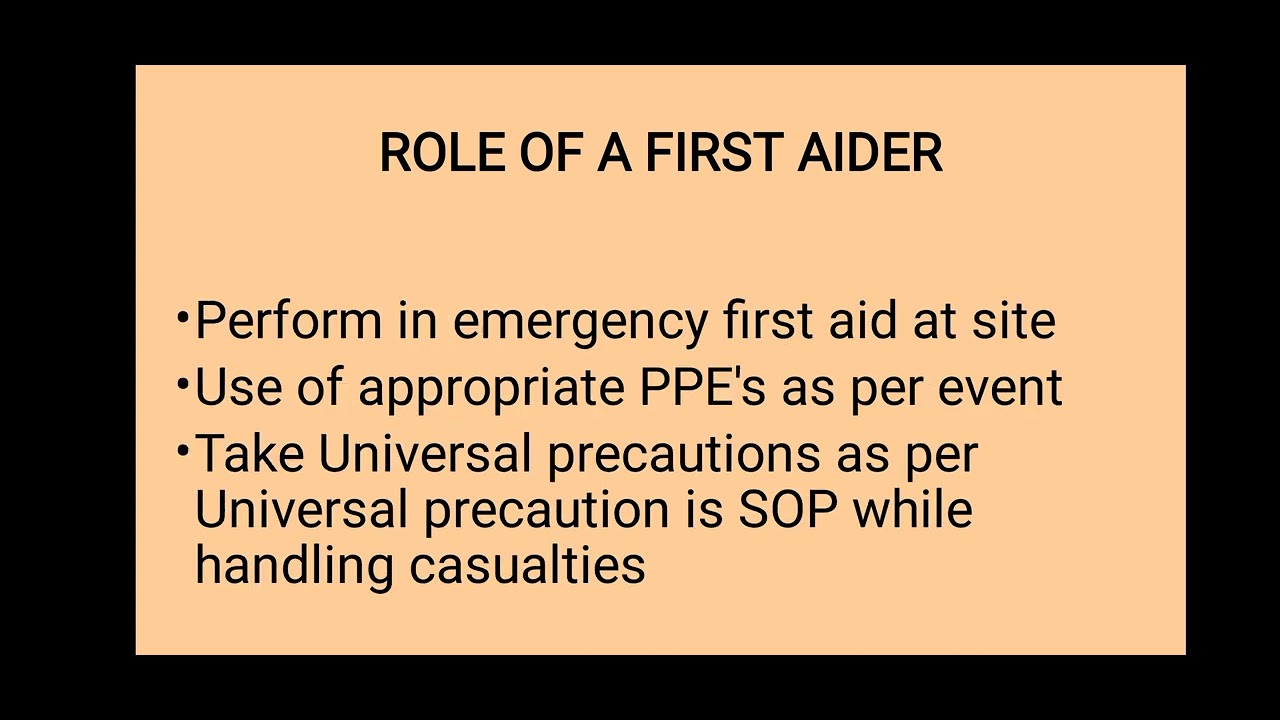 Roles and Responsibilities of a First Aid Nurse - First Year GNM