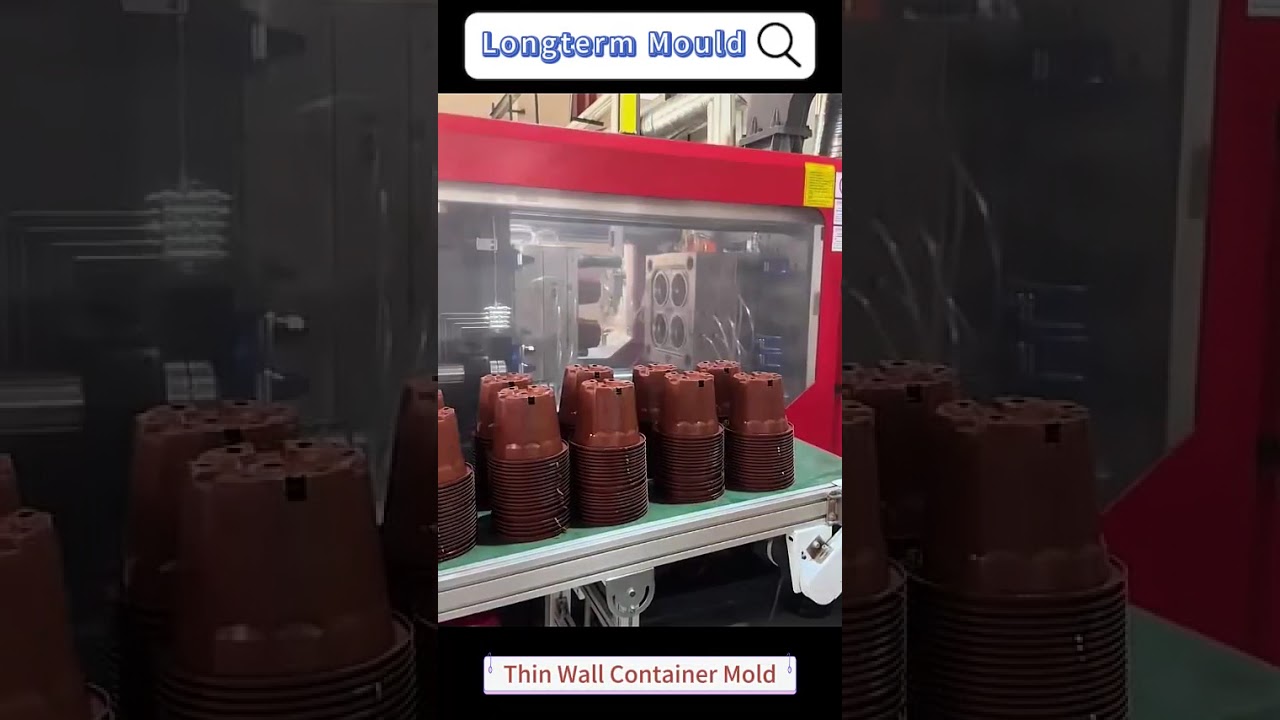 Longterm Mould uses advanced tools to efficiently design thin-wall planter molds. 