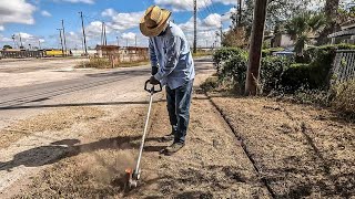 Video 056 – Overgrown Yard Cleanup for Elderly Homeowner | Full Lawn Transformation