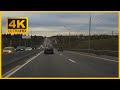 Driving in autumn from Moscow to Tver. Leningradskoe highway. Evening and night route. Driving Tour