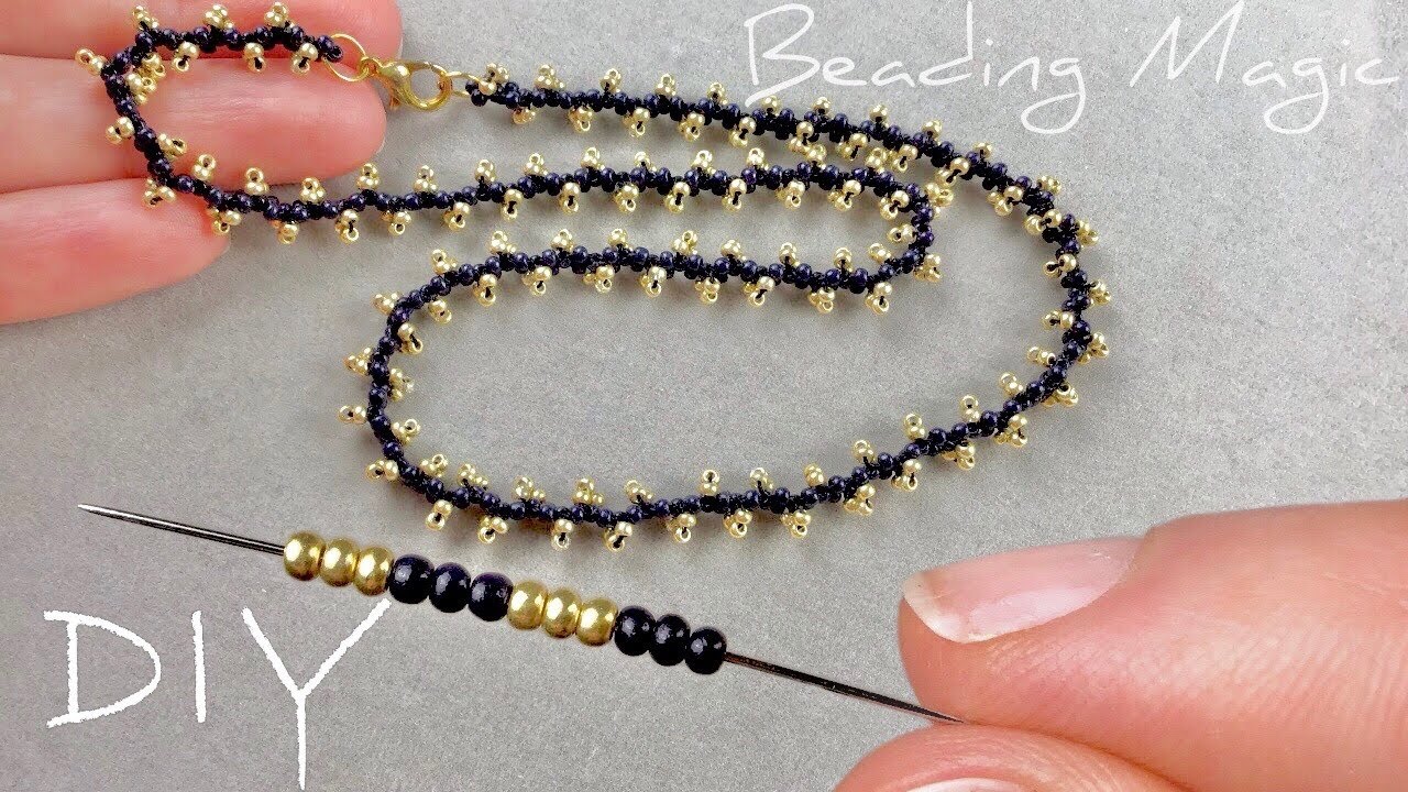 i want to make seed bead necklaces and i'm using this to string it  together, but it will not stop curling ☹️ : r/Beading