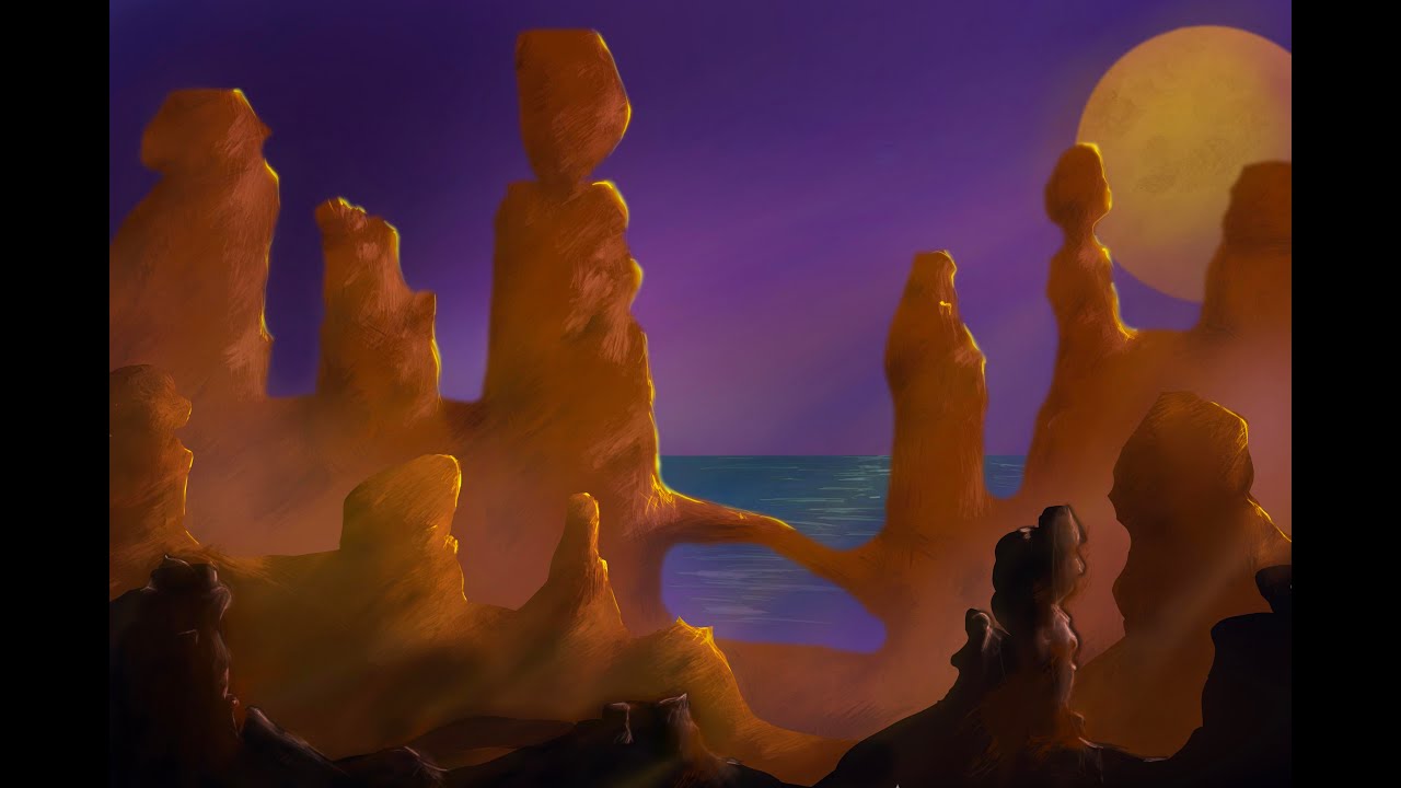 Balance Rock Background Art (Process Video)