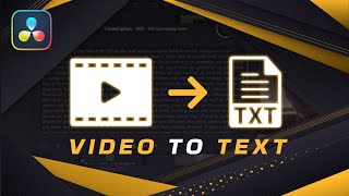 Transcribe Video to Text in Davinci resolve