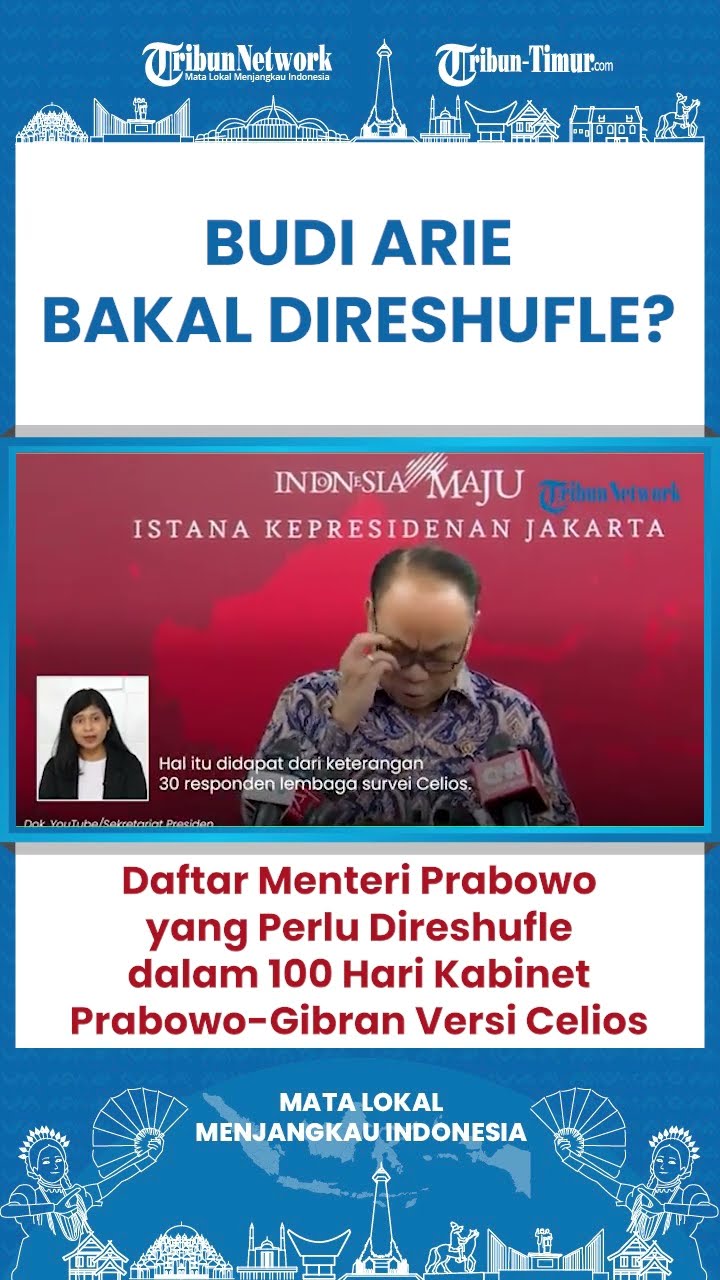 SHORT Budi Arie Masuk Daftar Nama Menteri Kabinet Prabowo-Gibran yang Perlu Direshufle Versi Celios