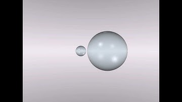 Uequal-sized Droplet Collision with Bouncing Outcome at Diameter Ratio 0.25 (Weber number 1)