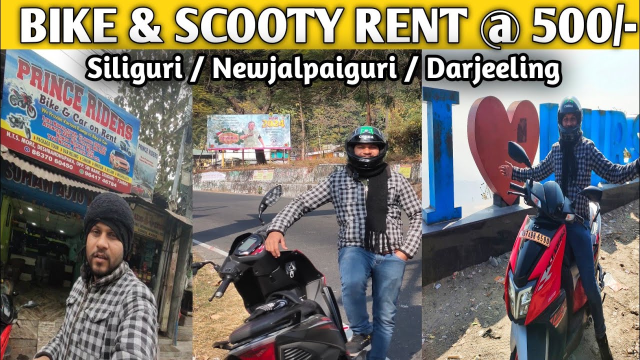 Bike rent in Siliguri with Offer bike or scooty rent near NJP NJP to Darjeeling trip by bike
