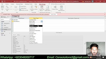 Access Module 1 SAM Project A Global Human Resources Consultants | Access Module 1 SAM Project 1a