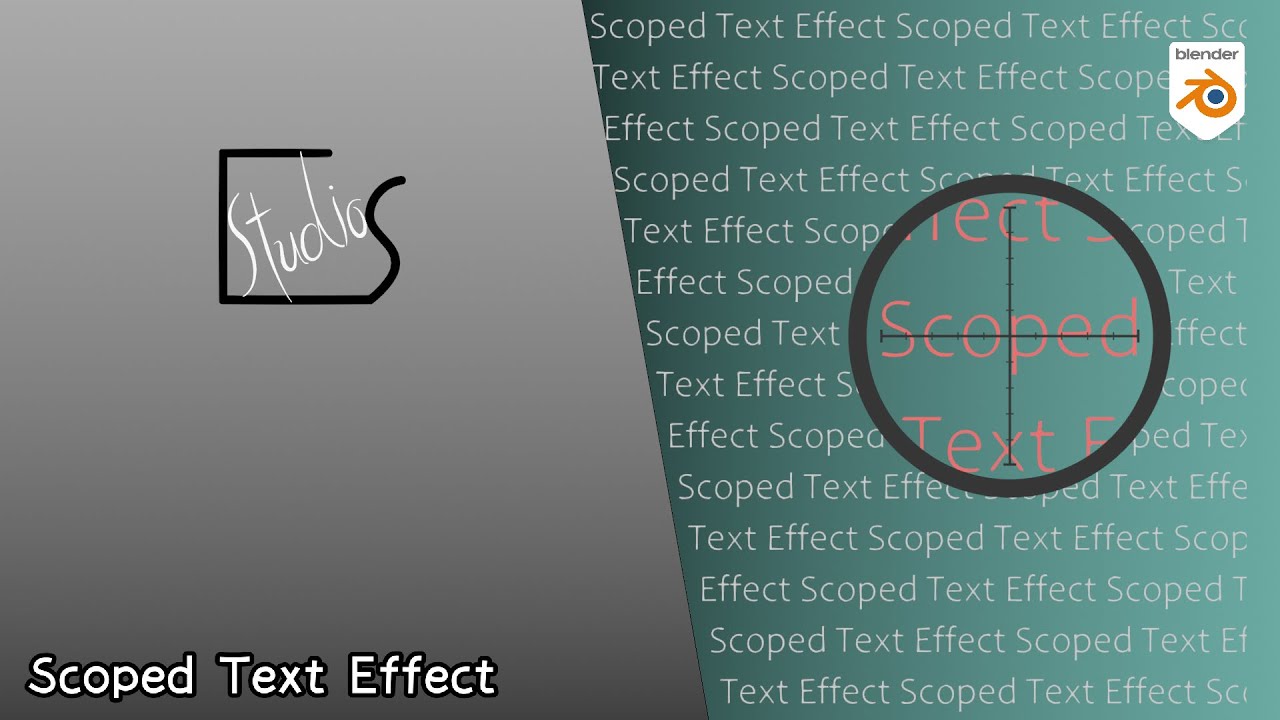 Text Effect with Blender: Scoped Text Effect [tutorial] - YouTube