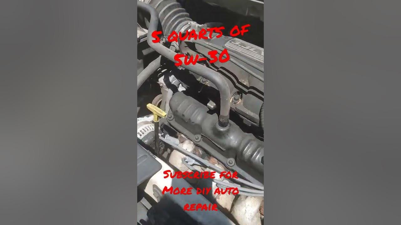 2001-2007 Dodge Caravan 3.3L v6 Engine Oil Capacity and Type - YouTube