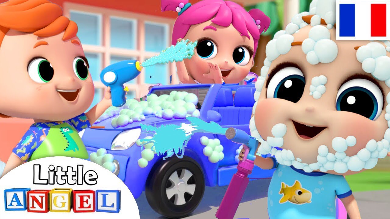 Lavage Auto Bebe Louis Lave Ses Voitures Et Camions Comptines Et Chansons Youtube
