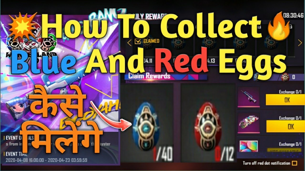 How To Collect Blue Egg In Free Fire || How To Find Red Egg In Free