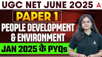 UGC NET Paper 1 People Development and Environment PYQ Jan 2025 | By Anshika Ma
