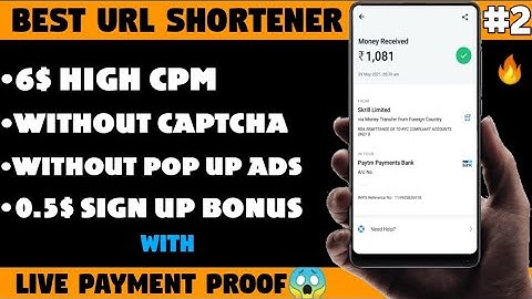 Best URL Shortener Without Captcha | Live Payment Proof | Best Link Shortener Earn Money Self Click