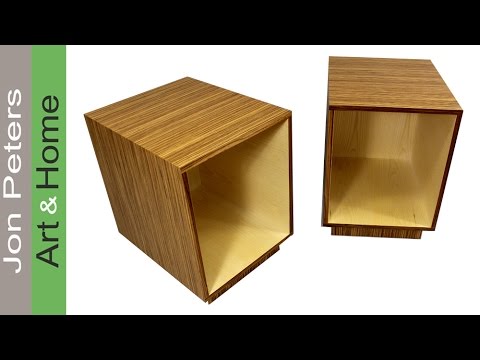 Cool Mid Century Modern End Tables, How to Use Wood Veneer - YouTube