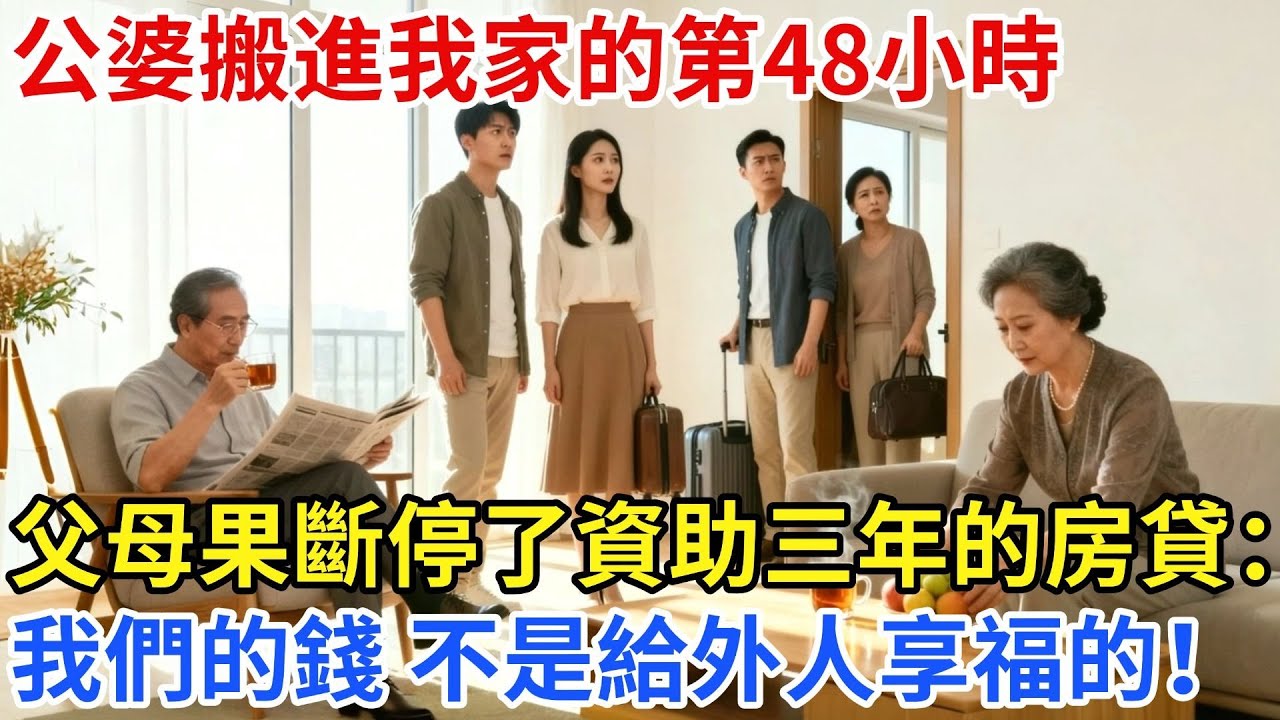 公婆搬進我家的第48小時，父母果斷停了資助三年的房貸：我們的錢，不是給外人享福的！#【家和錦囊】#婚姻家庭#婚後生活#婆媳矛盾#拒絕內耗#婆媳關