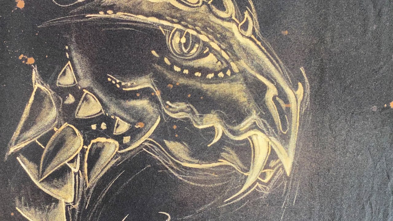 How to Bleach Paint a Dragon on a Shirt YouTube
