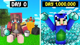 Minecraft but I Survived 1,000,000 Days 😱