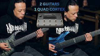2 guitars + 1 Quad Cortex to play live? Yes!