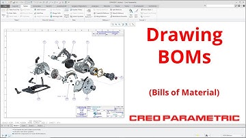 Creo Parametric - Drawing Bills of Materials (BOMs) | Tutorial