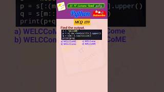 Python MCQ 159 - Walrus Operator, Test Your Skills#pythonprogramming#pythoninterview#shorts#trending