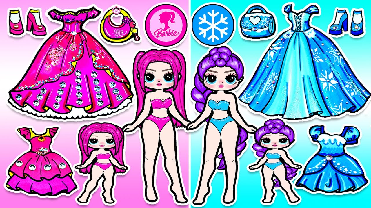 Домик для переодевания и украшения в стиле принцесс Диснея и Руми 🌈 Кукла Барби для мамы и дочки ...