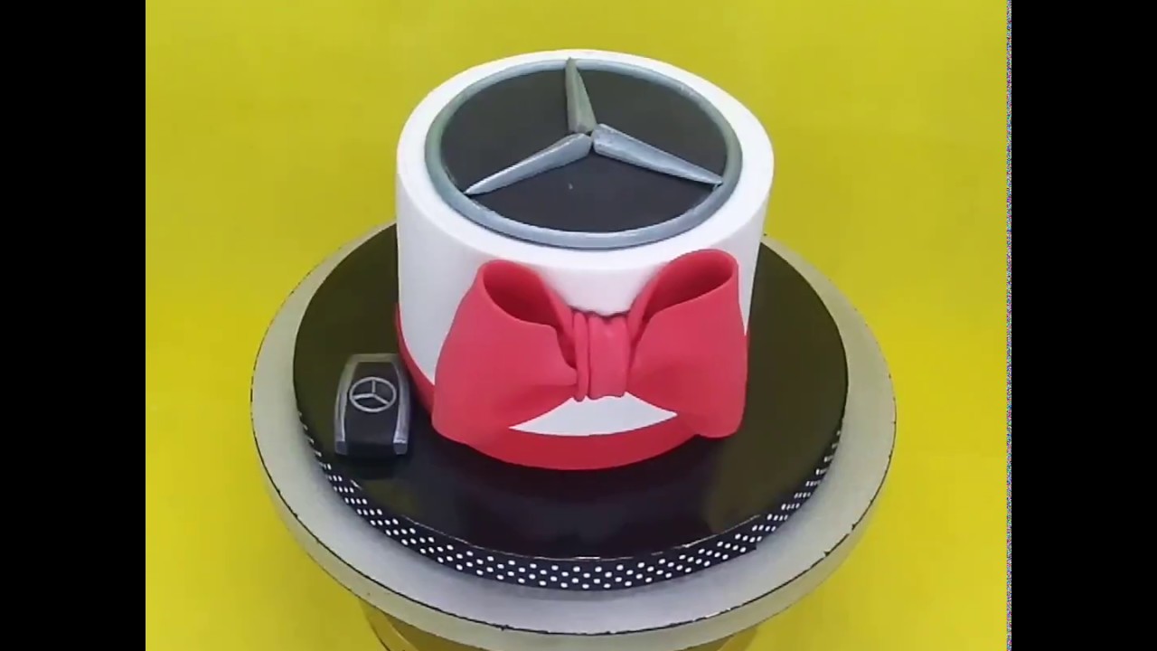 Real Video Shot Mercedes Benz Auto Logo Cake For Man Birthday Youtube