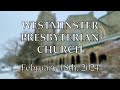 February 18 2024  westminster presbyterian church service