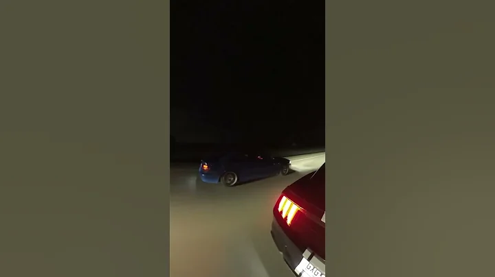 Single Turbo B5 S4 vs A10 Mustang #flames #noliftshift #rollingantilag #mustang #audi #b5s4 #shorts