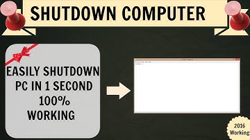 How to Shutdown Computer using notepad in 1 second - 100% Working