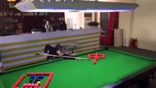 Billiards Strokes by a Genius  little girl