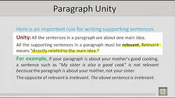 Technical Report Writing | U2-L5 | Paragraph Unity
