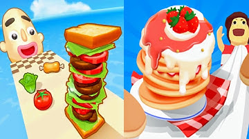 Sandwich Runner Vs Pancake Run - All Level Gameplay Walkthrough Android iOS Ep 1