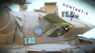 T-64 vs T-62 with Kontakt-5 explosive armor | Armor Penetration Simulation