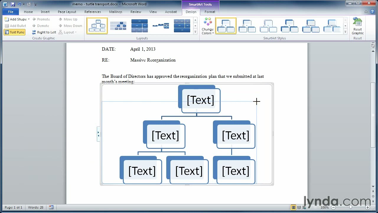 Organizational Chart In Word 2003