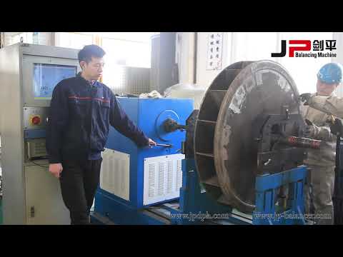 Fan blower balancing machine with welding