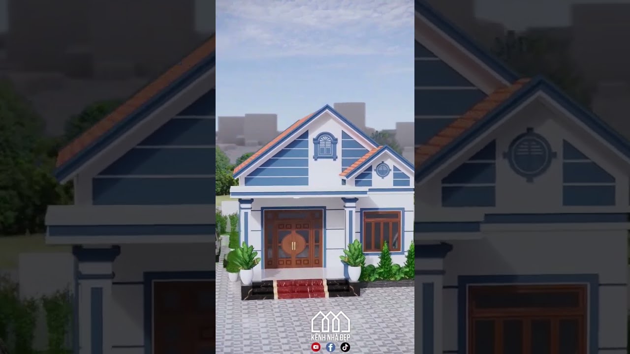 nhà cấp 4 mái thái 3 phòng ngủ 8x12m nè cả nhà ơi