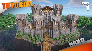 Lake CASTLE | HOW to Build a CASTLE - PART 1 Minecraft TUTORIAL