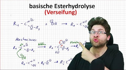 basische Esterhydrolyse - Verseifung - Mechanismus mit Beispiel einfach erklärt - Chemie