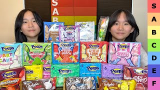 We TIER RANKED 19 Flavors of PEEPS Marshmallows! | Janet and Kate