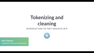 R Tutorial: Tokenizing and cleaning