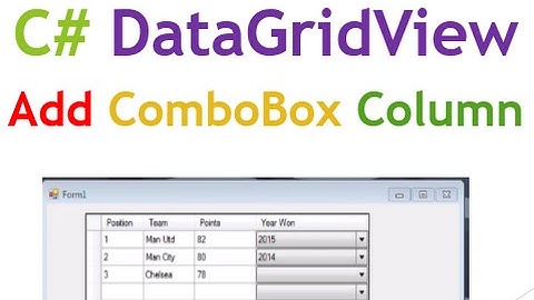 C# ComboBox Column In DataGridView [With Source Code]