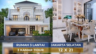 RUMAH STYLE KLASIK IDAMAN!! MEWAH LUAR DALAM DENGAN 3 KAMAR TIDUR DI JAKARTA SELATAN - JASA ARSITEK